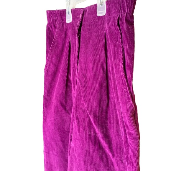 Vintage KORET PLEATED PURPLE CORDUROY PANTS SIZE 12 WOMENS - Picture 4 of 14